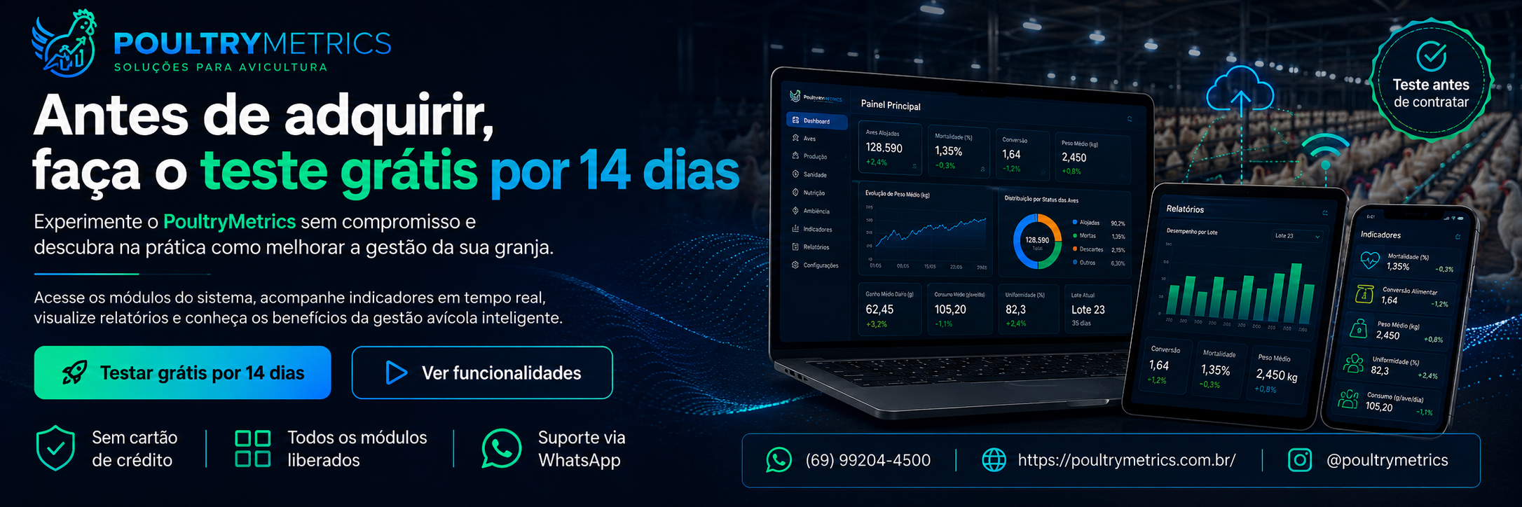 Antes de adquirir, faça o teste grátis por 14 dias