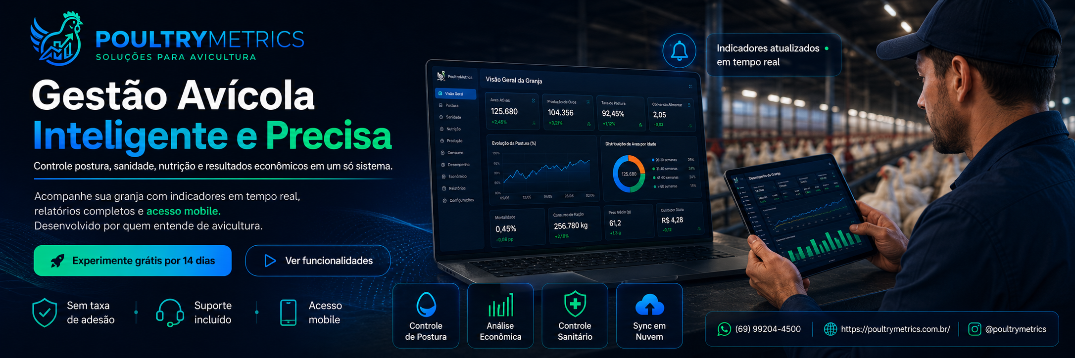 PoultryMetrics — Gestão Avícola Inteligente e Precisa