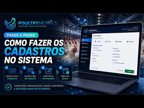 Como fazer os cadastros no PoultryMetrics